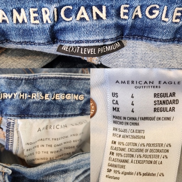 American eagle | Curvy hi rise premium next level stretch jeggings - Picture 9 of 9